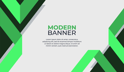 Modern background design template with green shapes
