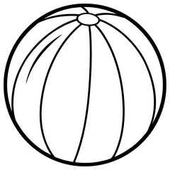 Beach Ball Line Art