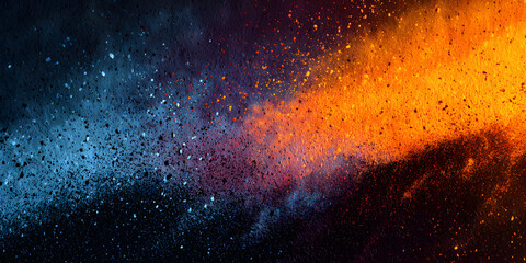 Grainy gradient background, dark blue purple orange black abstract noisy texture poster backdrop banner header cover design
