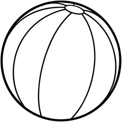 Beach Ball Line Art
