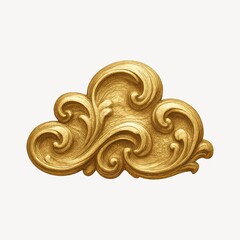 Elegant golden cloud design.