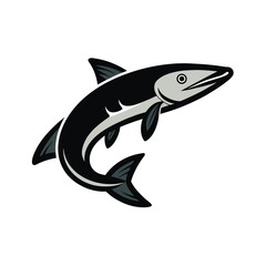 Side View Pike Fish Illustration for Fishing Design