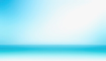 Fototapeta premium A scenic beach with a blue sky and ocean mist fade background providing copy space for text and illustrative elements