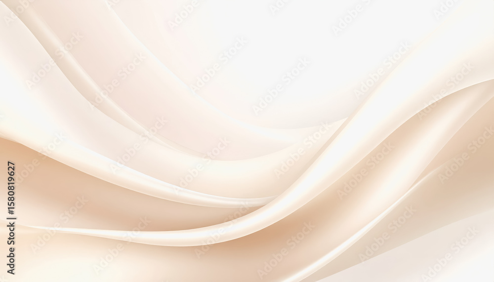 Poster elegant white and beige silky smooth background with copy space for text and illustrations in a mini