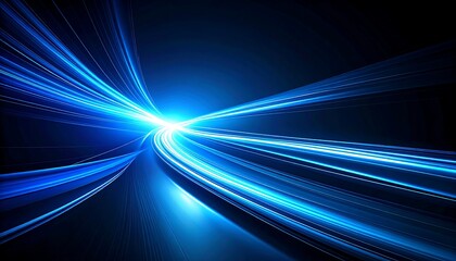 Abstract blue light streaks
