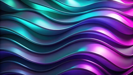 Abstract Teal and Purple Wavy Lines Background, Ideal for Modern Designs and Digital Art Projects