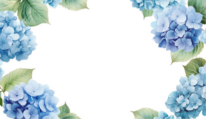 Blue Hydrangea Flower Frame