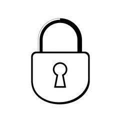 Lock Icon: Secure Symbol for Safety and Protection - Vector Illustration