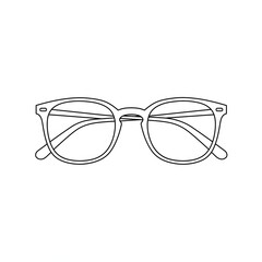 Eyeglasses Outline Icon - Vector Illustration