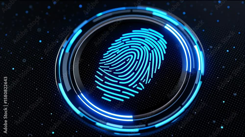 Aufkleber exploring the technology behind digital fingerprints and biometric security systems used today