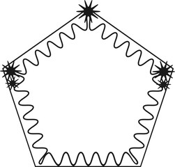 오각형 도형 프레임