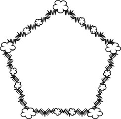 오각형 도형 프레임