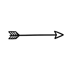 Arrow Icon Black on White Background - Vector Illustration