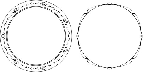 vector frames black on a white background