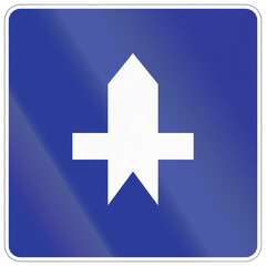 Obraz premium Road sign in China - Priority intersection