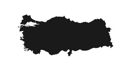 Obraz premium Turkey Map Silhouette Vector