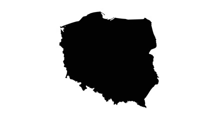 Poland Map Silhouette Vector