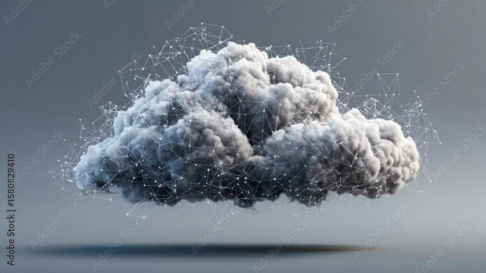 Aufkleber cloud computing network: digital transformation and connectivity