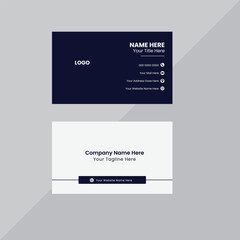 Corporate blue elegant business visiting card template