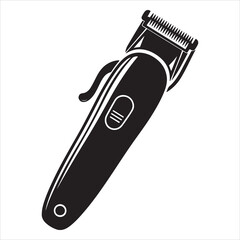 Sleek black electric hair clipper with on off switch and indicator