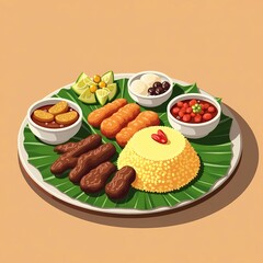 Indonesian food in vector