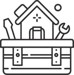 vector illustration of a tools box 