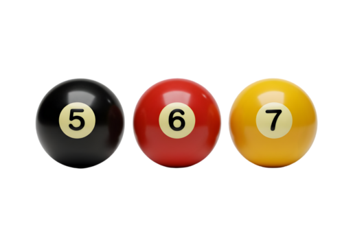 Billiard balls PNG - Powered by Adobe