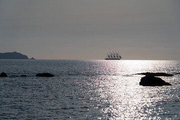 Sailboat on the sea