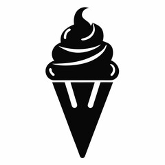 Delicious Ice Cream Cone A Sweet Treat Icon, Perfect for Summer