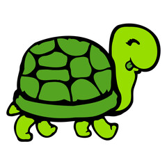 Tortoise Pet Owner Happy Smile Cute Comic Cartoon