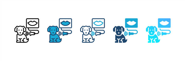 Ultrasound icon set multiple style collection