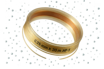 Spool of 0.25mm x 30m HP-5 wire isolated on a transparent background