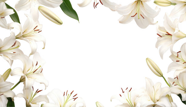 White Lily Frame for Sympathy Card