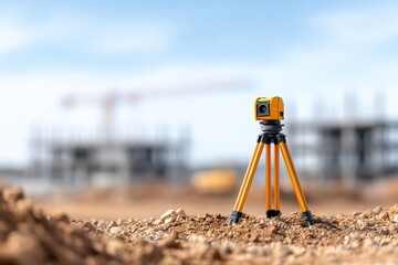 Surveying Equipment at Construction Site