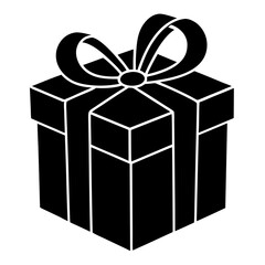 A white gift box red ribbon on white background 