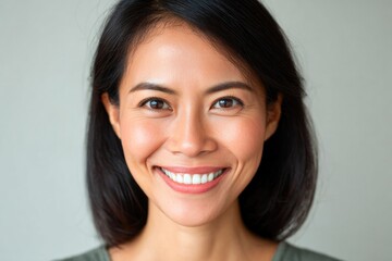 Fototapeta premium Close-Up Portrait of Smiling Woman