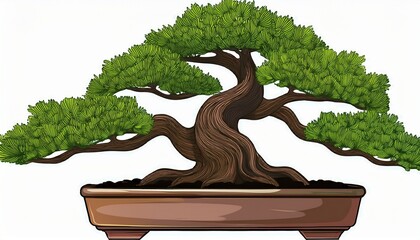 bonsai tree on white background