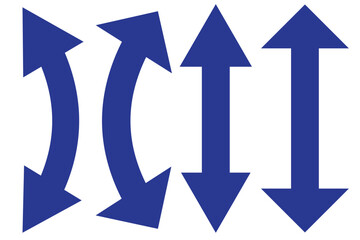 Dual sided arrow vector, icon, silhouette design. Semicircular curved thin, long double ended arrow vector design for website, app and logo design. vector illustration.