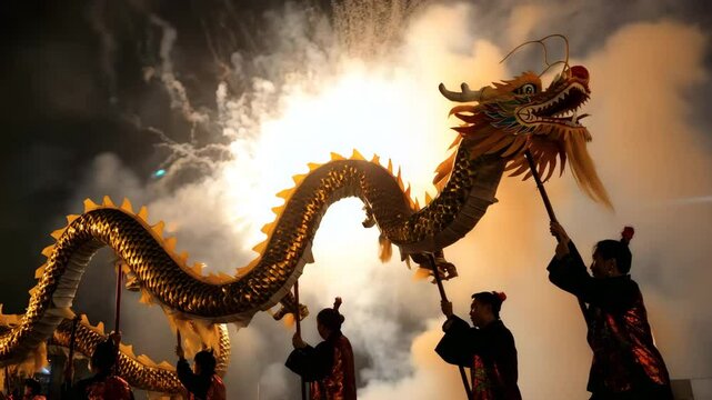 Festive and peaceful dragon dance performance [4K]