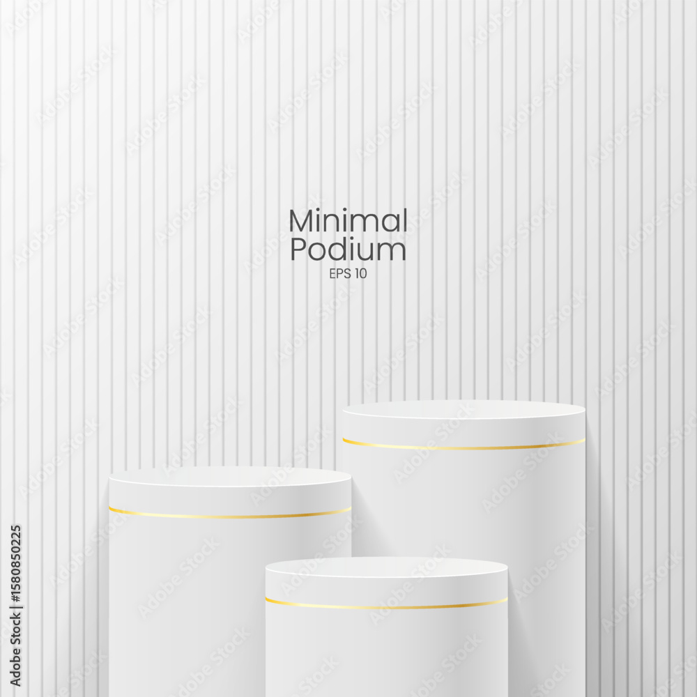 Aufkleber abstract minimal scene. minimal podium with soft material base. soft podium stages and product showc