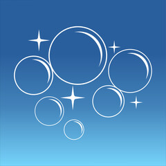 clear shiny soap bubbles vector
