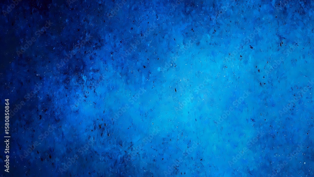 Poster deep blue abstract textured background with scattered dark particles image