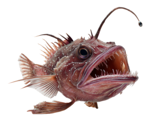 Anglerfish Isolated on Transparent Background PNG
