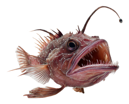 Anglerfish Isolated on Transparent Background PNG
