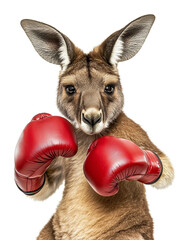 Kangaroo Boxer Isolated on Transparent Background PNG
