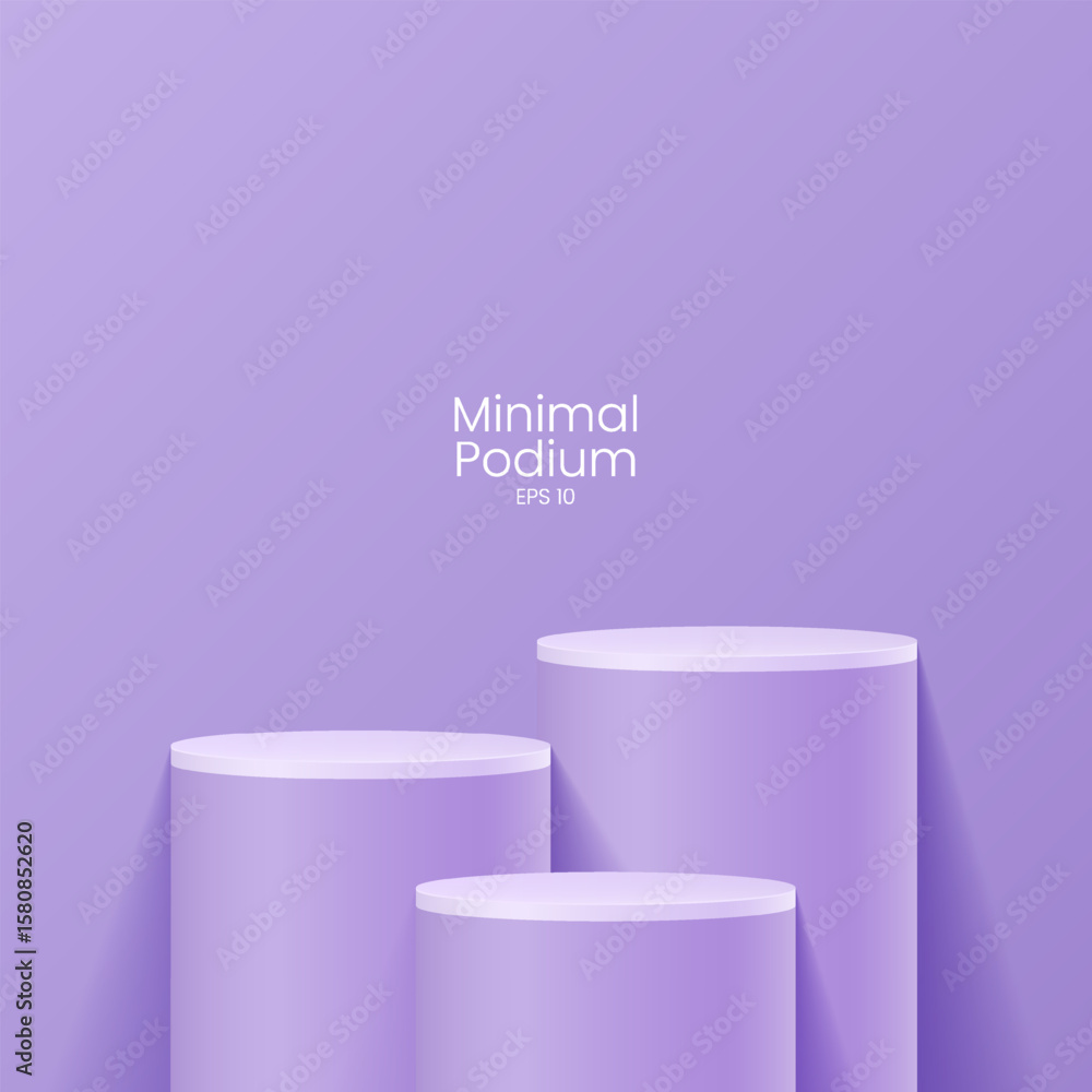 Poster abstract minimal scene. minimal podium with soft material base. soft podium stages and product showc
