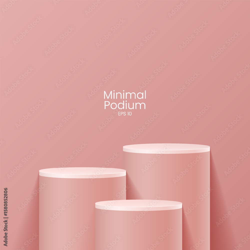 Aufkleber abstract minimal scene. minimal podium with soft material base. soft podium stages and product showc