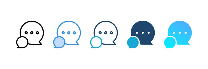 Chat icon set multiple style collection