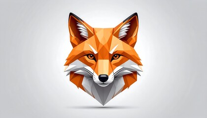 Obraz premium Geometric fox head portrait