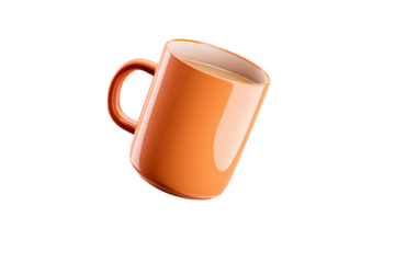 A cup is upside down and is floating in the air